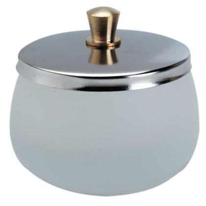 Nail Dappen Dish, Frosted with Lid
